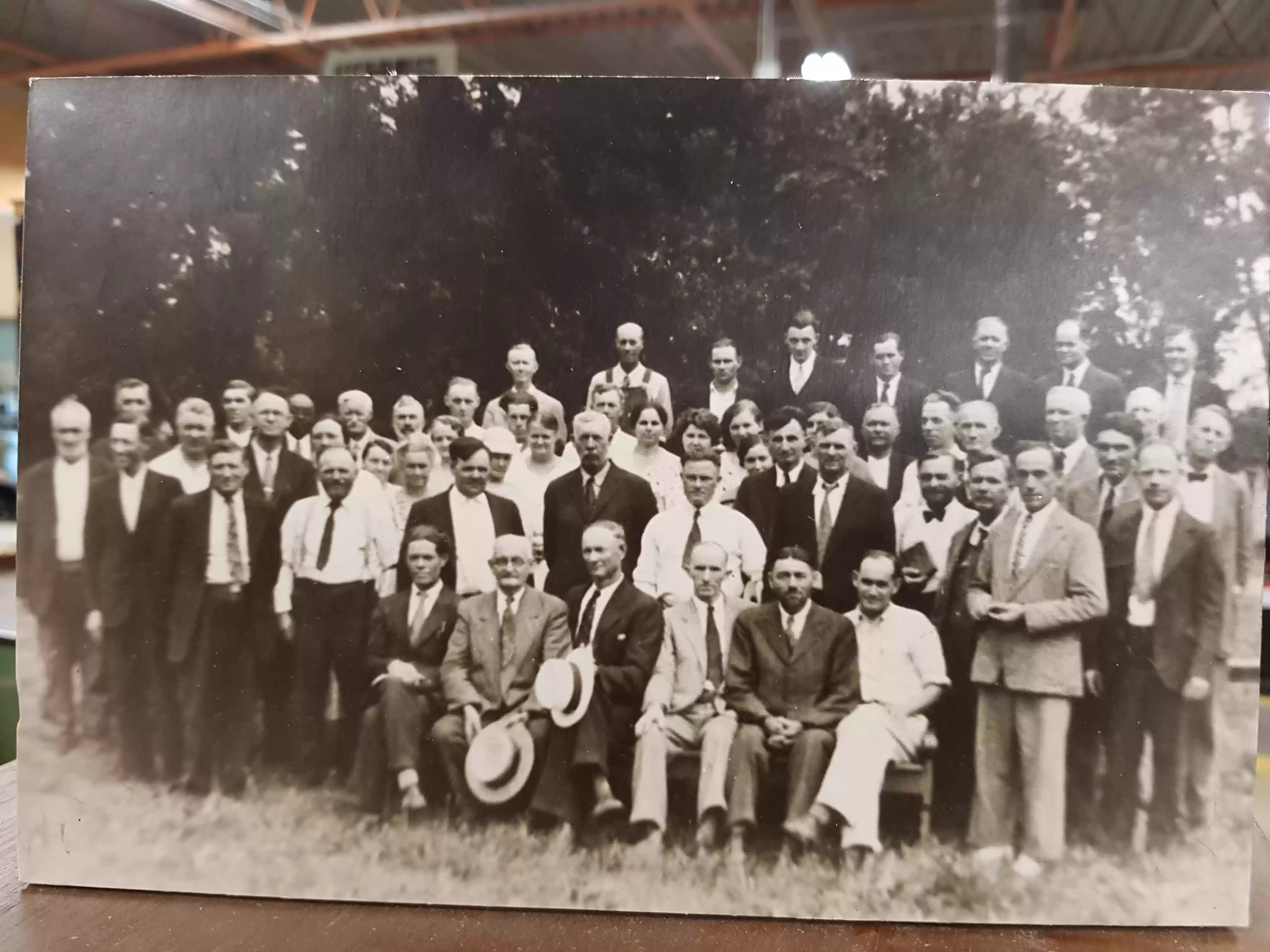 Dugger in grey suit bottom right cnr 1920s or 30s